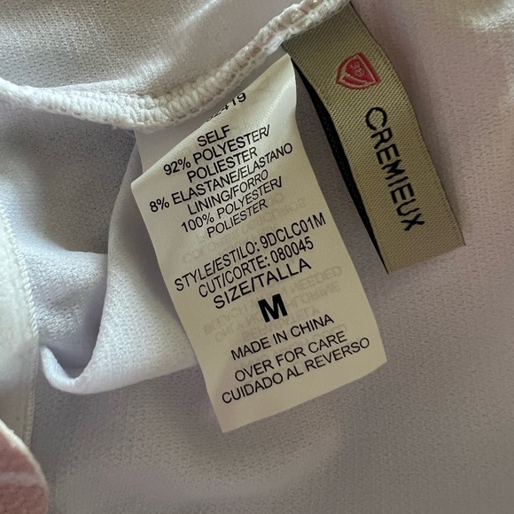 NWT Daniel Cremieux Medium Pink White Ruffle One Piece Swimsuit One Shoulder - Picture 8 of 10